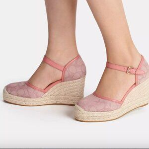 NIB - COACH Raine Espadrille In Signature Jacquard - size 5 & 7 US Pink